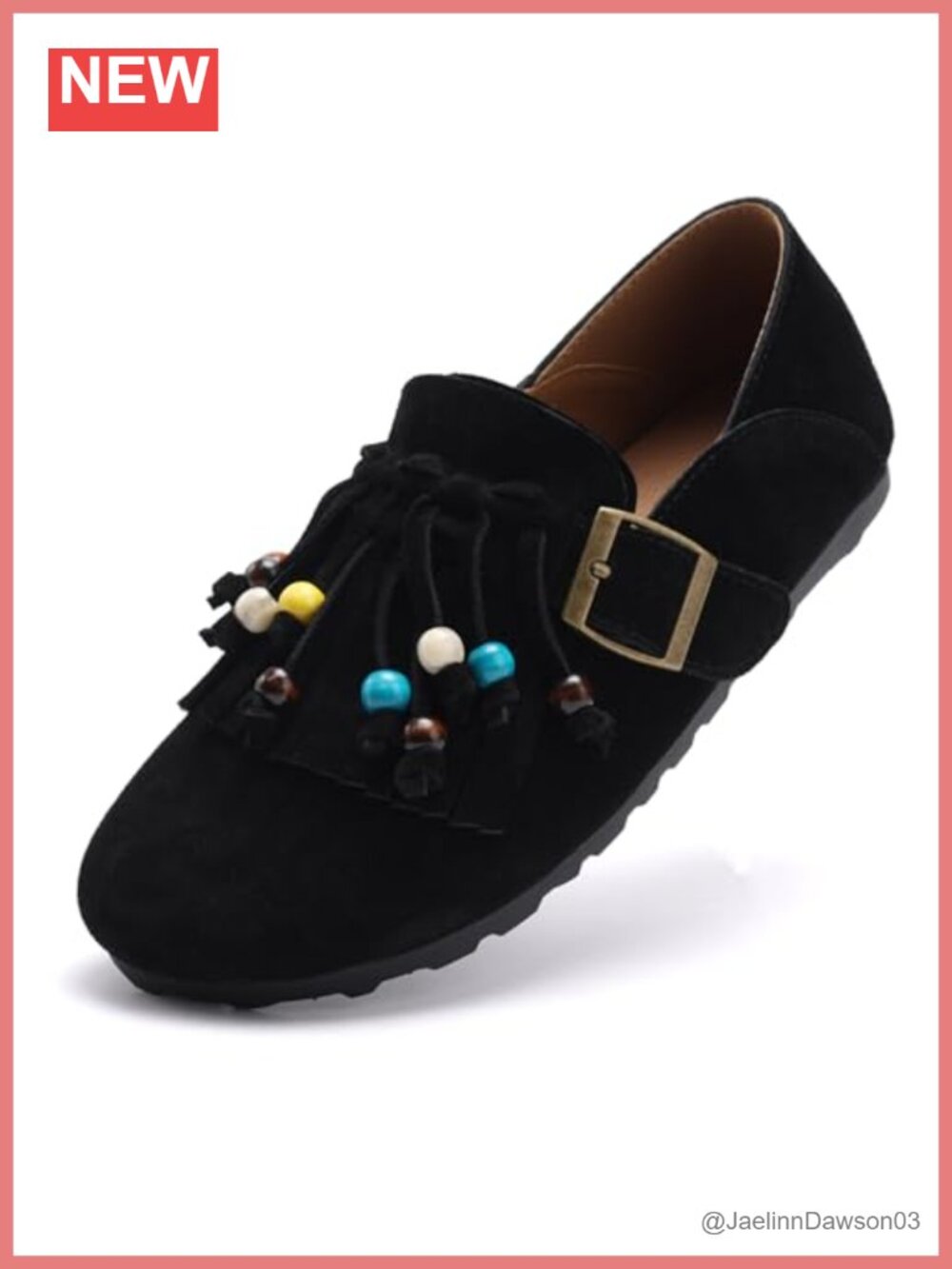 Women's Split Suede Loafers Slip-On with Detachable Tassel Lightweight